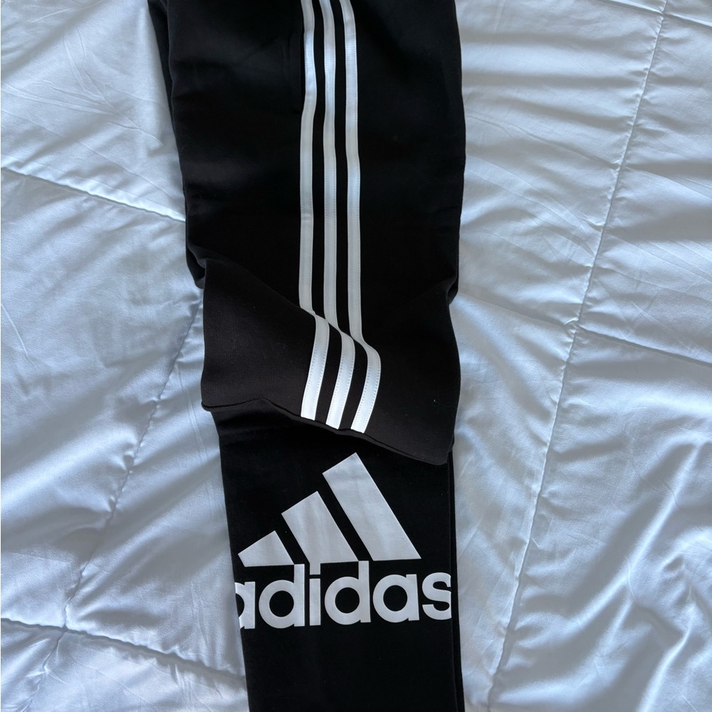 New Adidas 3 stripe joggers med 10-12 black